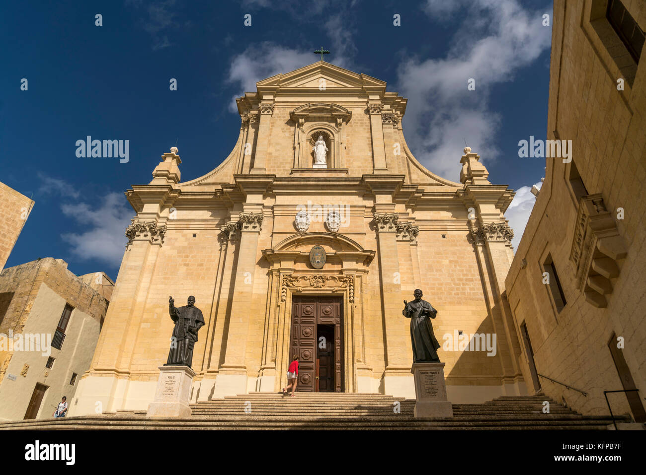 Kathedrale Santa Marija in der Zitadelle Cittadella, Victoria, Insel Gozo, Malta Kathedrale der Himmelfahrt in der Zitadelle oder Zitadelle, Victoria Stockfoto