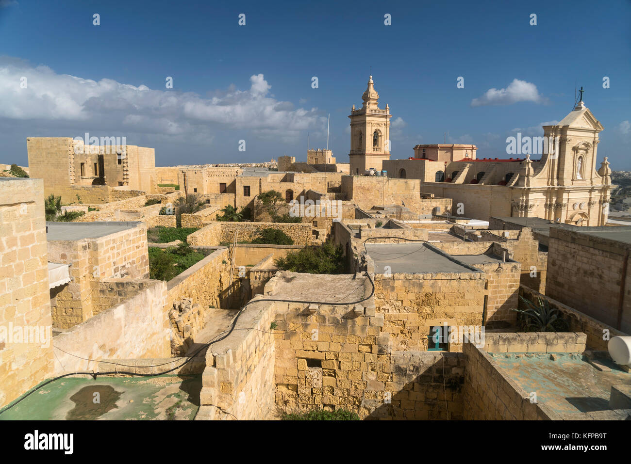 Kathedrale Santa Marija und die Zitadelle Cittadella, Victoria, Insel Gozo, Malta Kathedrale der Himmelfahrt und der Zitadelle oder Zitadelle, Victor Stockfoto
