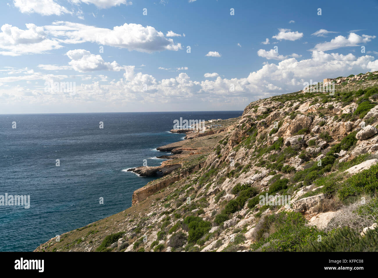 Südwestküste von Malta bei Hagar Qim Stockfoto