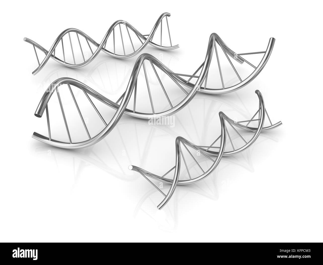 Dna-Form, Computer Bild erzeugt. Gerenderten 3D-Bild. Stockfoto
