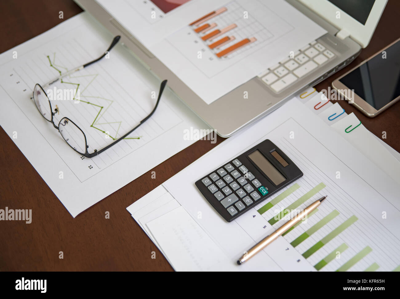 Business Finanzen, Steuern, Buchhaltung, Statistik und analytische Forschung Konzept Stockfoto