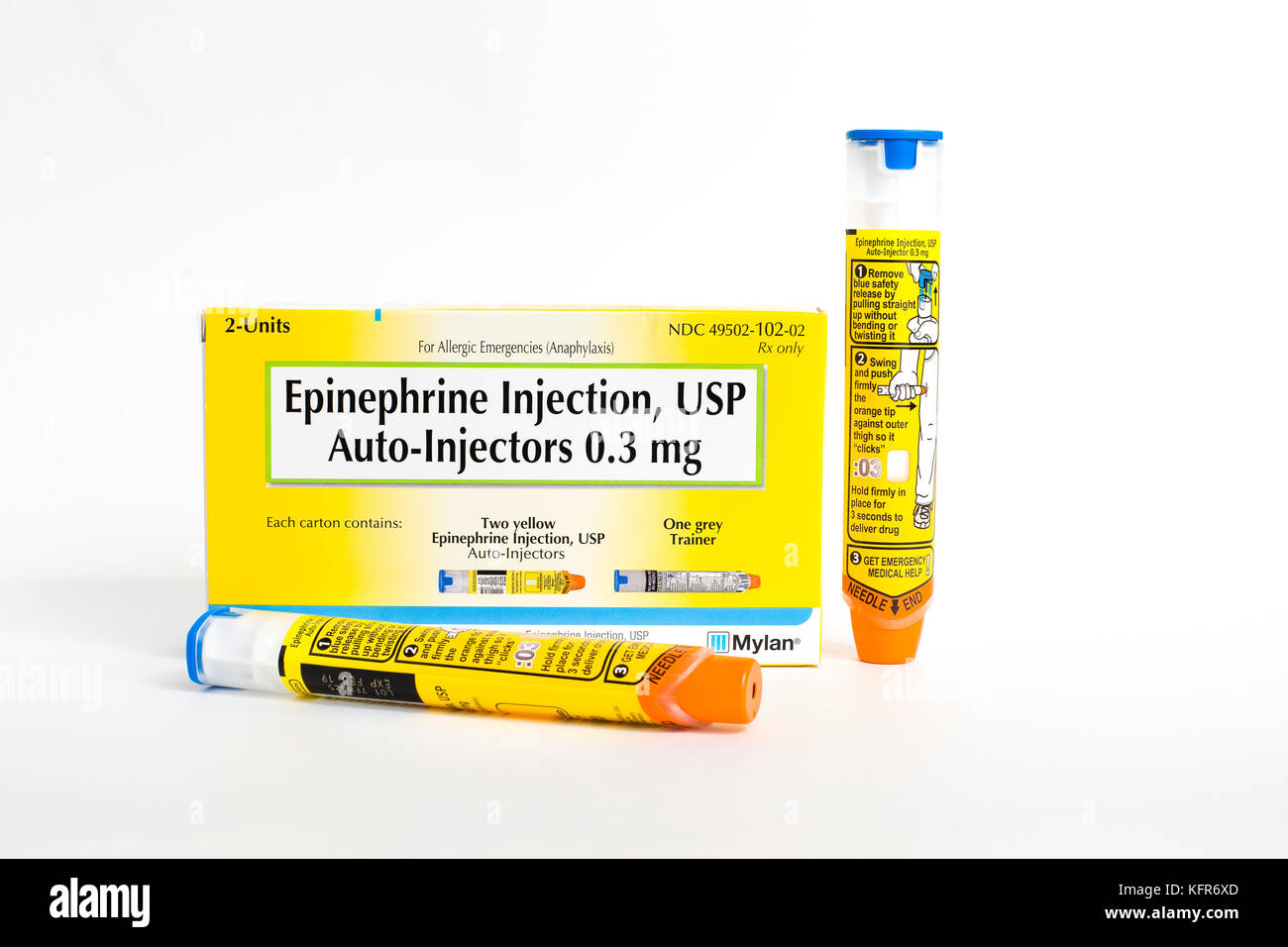 Mylan Myject Auto Injector Epipen injector -Fotos und -Bildmaterial in hoher Auflösung – Alamy