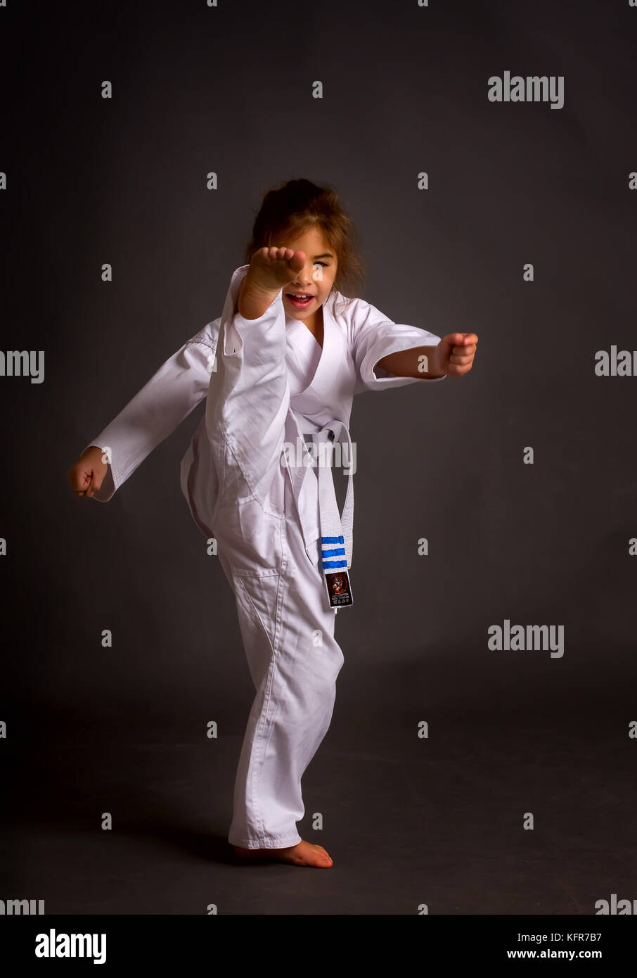 Karateka Mädchen Stockfoto