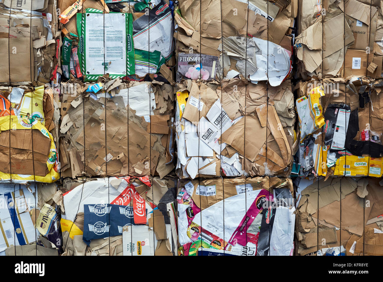 Hausmüll Recycling Sammlung Stockfoto