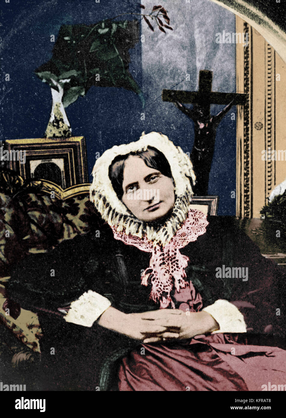 Caroline von Sayn-Wittgenstein. Sie war für viele Jahre die Herrin von Liszt und überlebte nur Liszt von ein paar Monaten. 8. März 1887 in Rom starb. (Liszt. Ungarische Pianist und Komponist (1811-1886) Stockfoto