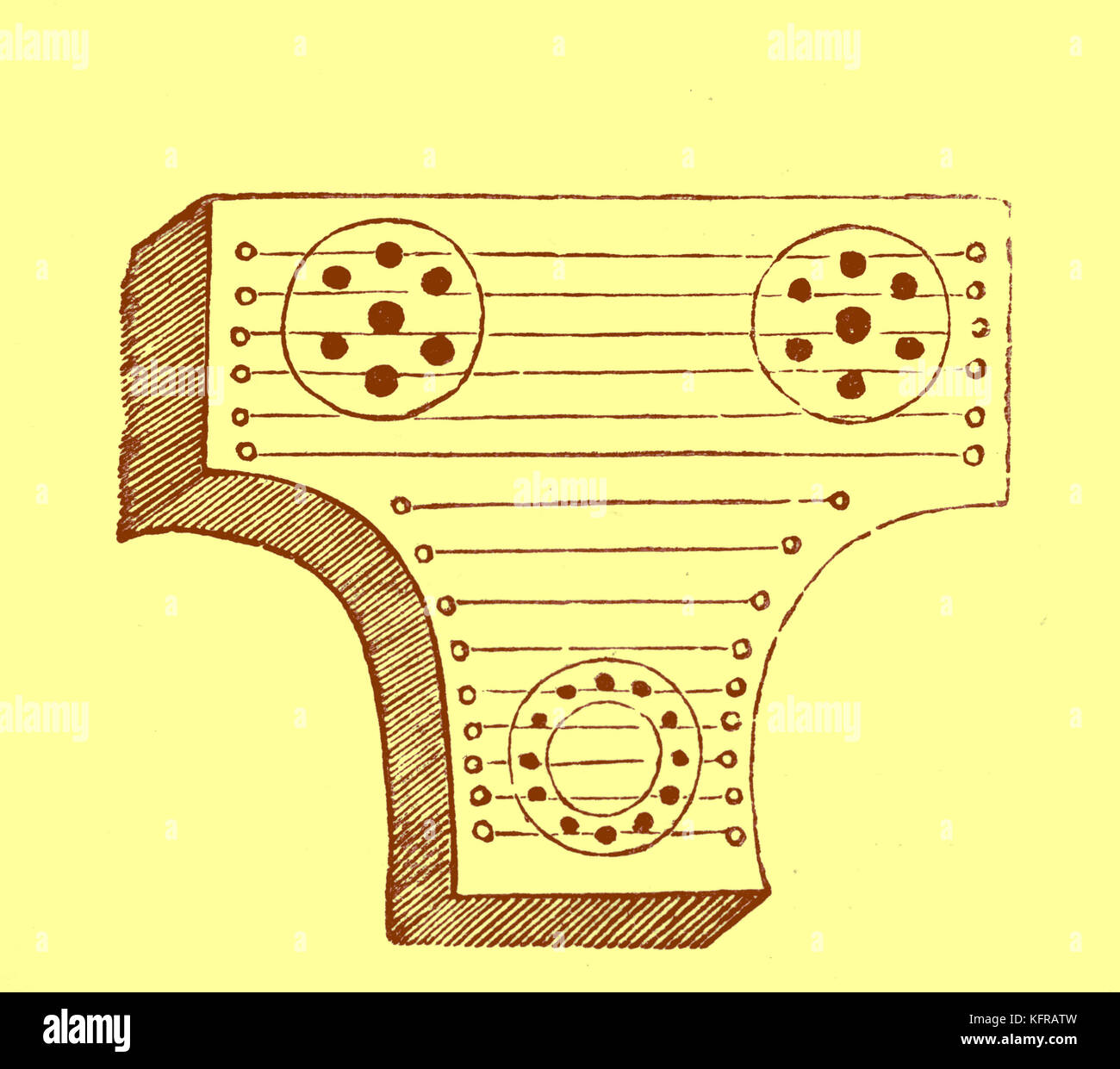 Psalter aus dem fünfzehnten Jahrhundert, reproduziert von Miroir Historial des Vinzenz von Beauvais. Ein Saiteninstrument aus der Harfe und Zither Familie, dem Psalter Termine von mindestens 2800 BC. Stockfoto