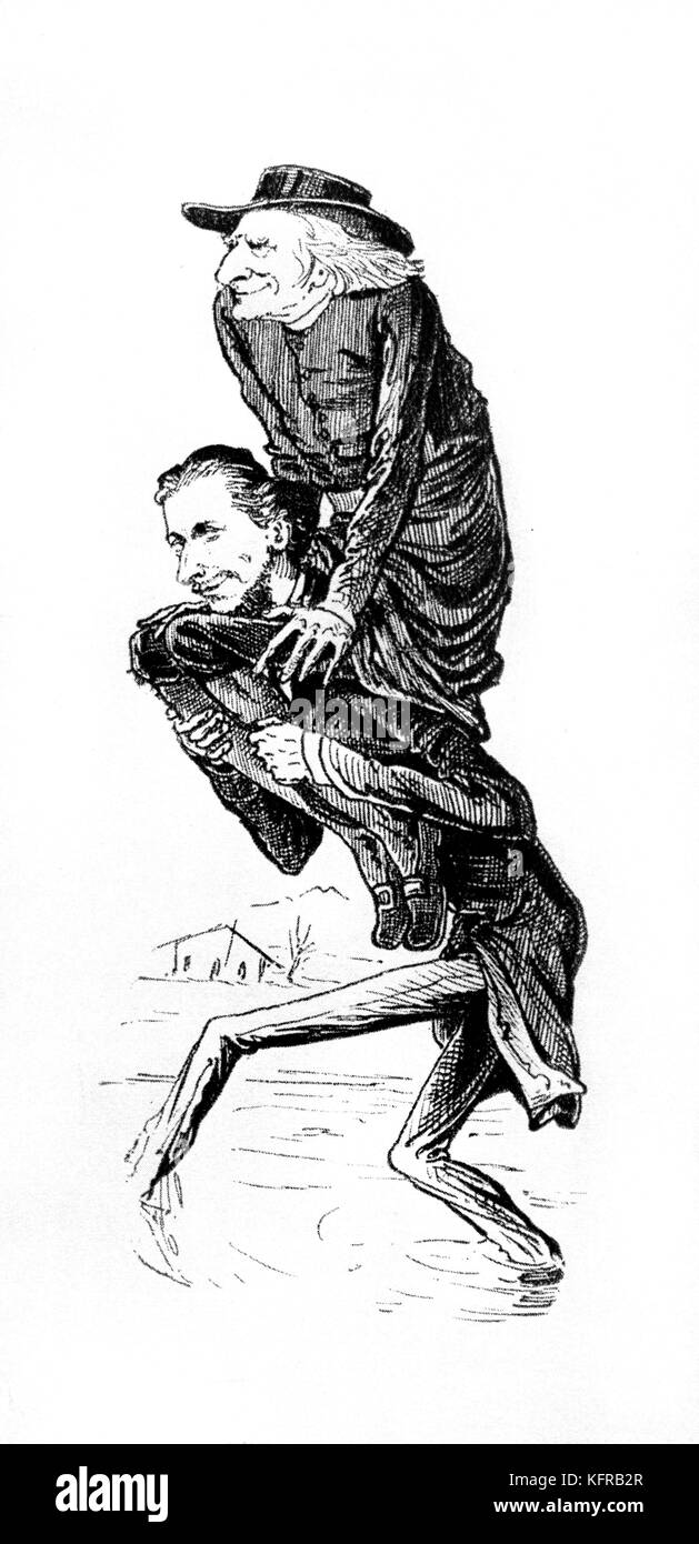 Franz Liszt - Karikatur. In der Borsszem Janko, 5. März 1876 veröffentlicht. Flut Szenen - Bildunterschrift lautet: "Jeder Mann erspart, was die meisten ihm kostbar ist. Graf Albert Apponyi spart Liszt." FL: ungarische Pianist und Komponist, 22. Oktober 1811 - vom 31. Juli 1886. Stockfoto