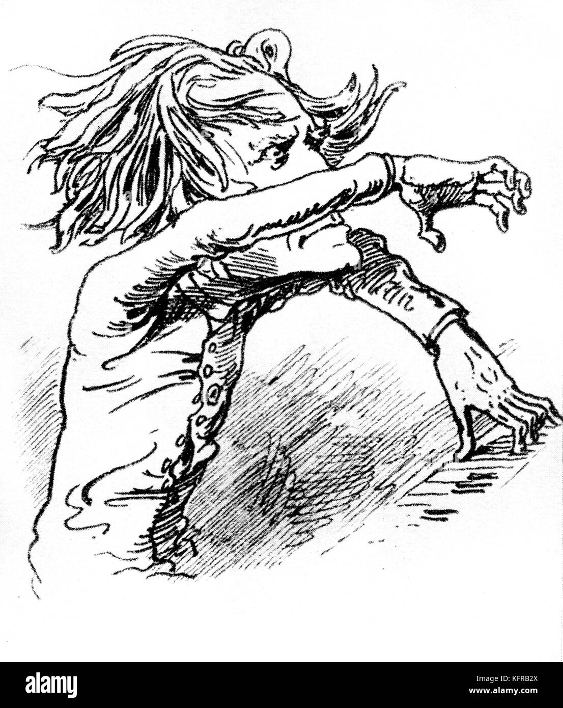 Franz Liszt - Karikatur. In der Borsszem Janko, 6. März 1873  veröffentlicht. Liszt (die "Sun King") in verschiedenen Posen, während im  Konzert. Ungarische Bildunterschrift: 'Dante: Hölle, die verdammt und das  Klavier jammern.