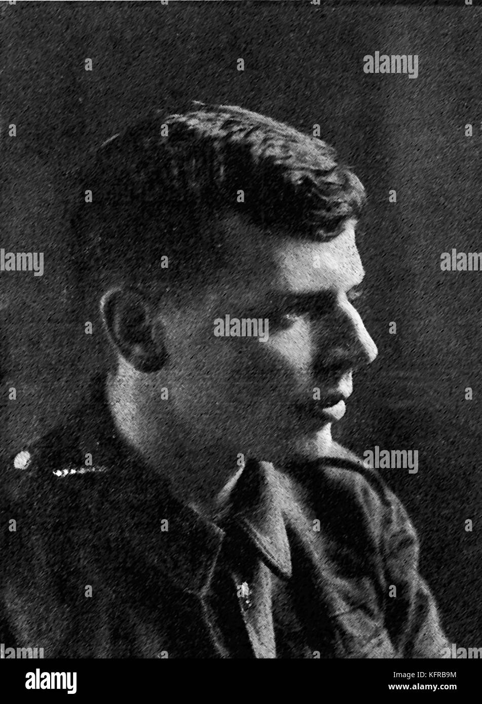 Ivor Gurney, englischer Komponist und Dichter. Während des Zweiten Weltkrieges diente ich in Gloucestershire Regiment. 28 August 1890 - 26. Dezember 1937. Stockfoto