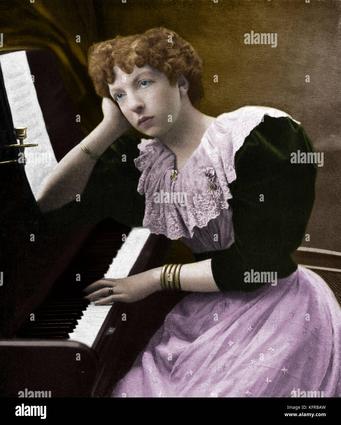 Cecile Chaminade, Portrait von Piano, 1905. Der französische Komponist und Pianist 1857-1944. (Louise Stephanie) Stockfoto