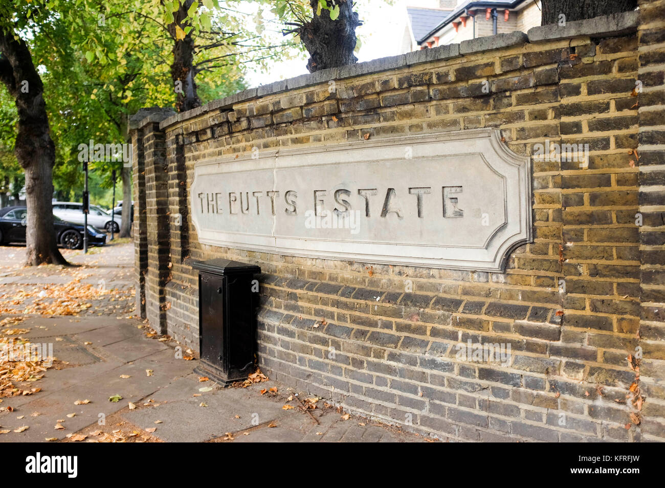 Brentford Chiswick London UK Oktober 2017 - das Butts Estate Conservation Area in Brentford Stockfoto