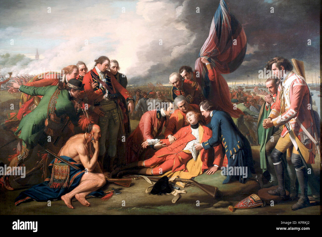 Der Tod von General Wolfe von Benjamin West Stockfoto