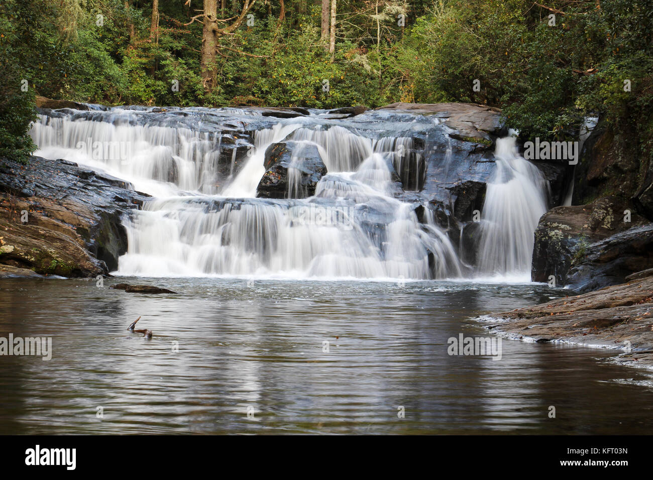 Dicks Creek Falls Stockfoto