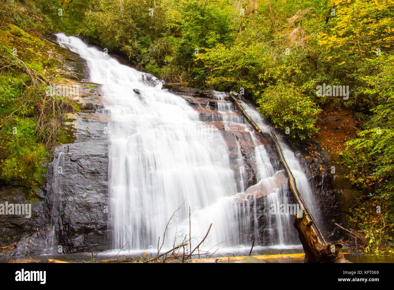 Dicks Creek Falls Stockfoto