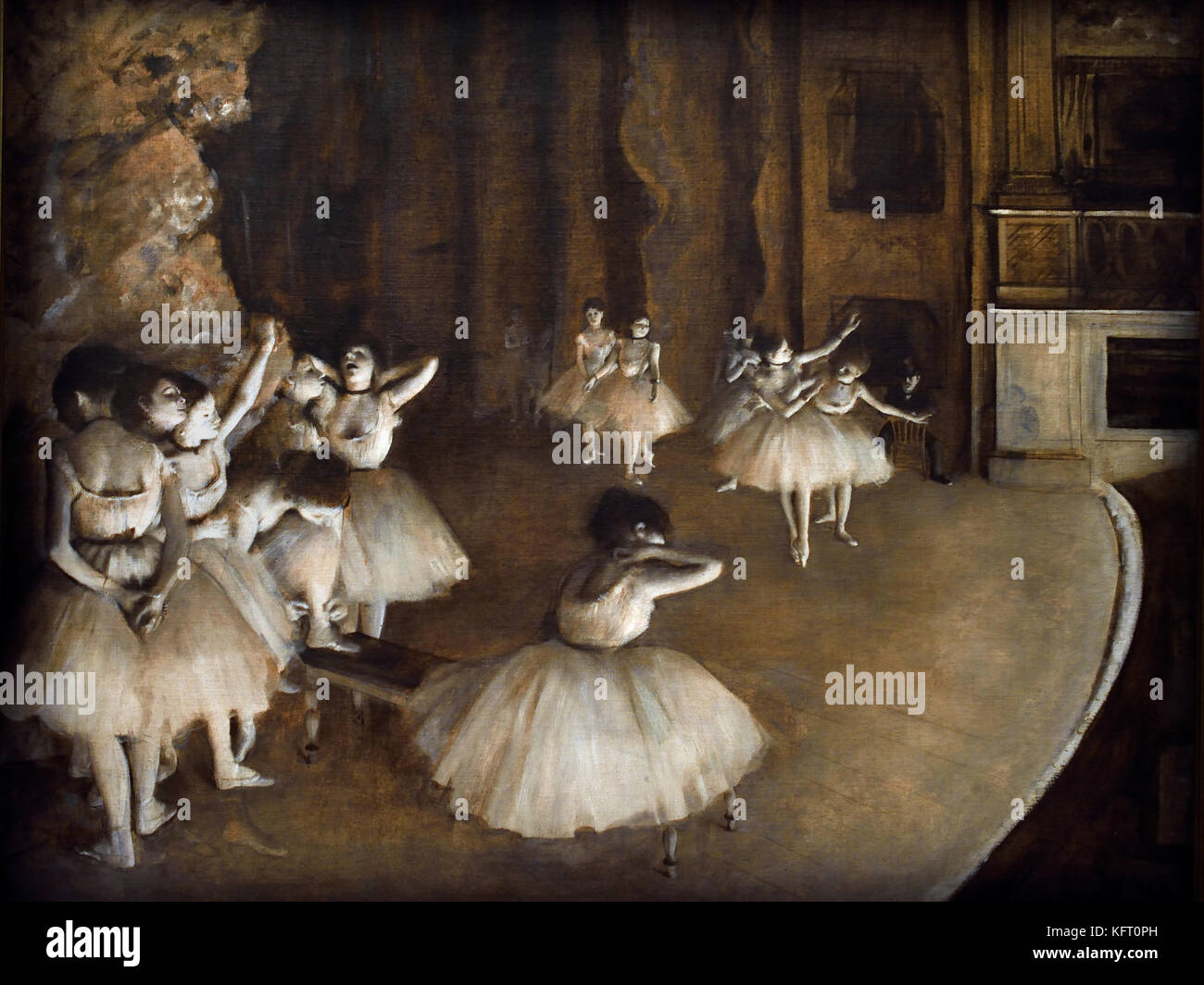 Wiederholung d'un Ballett sur la Scene - Wiederholung von einem Ballett auf der Bühne 1874 Edgar Degas 1834-1917 Frankreich Französisch Stockfoto