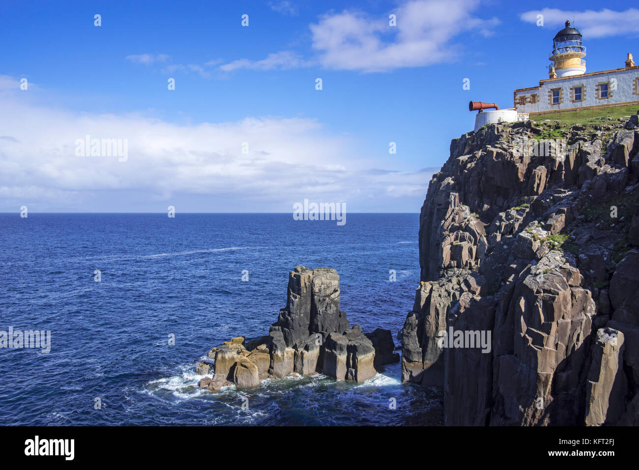 Neist Point Lighthouse auf der Insel Skye, Innere Hebriden, Scottish Highlands, Schottland, UK Stockfoto