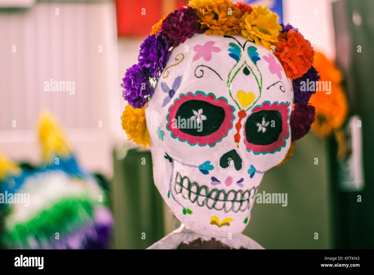 Foto von einer traditionellen mexikanischen catrina Handwerk Stockfoto