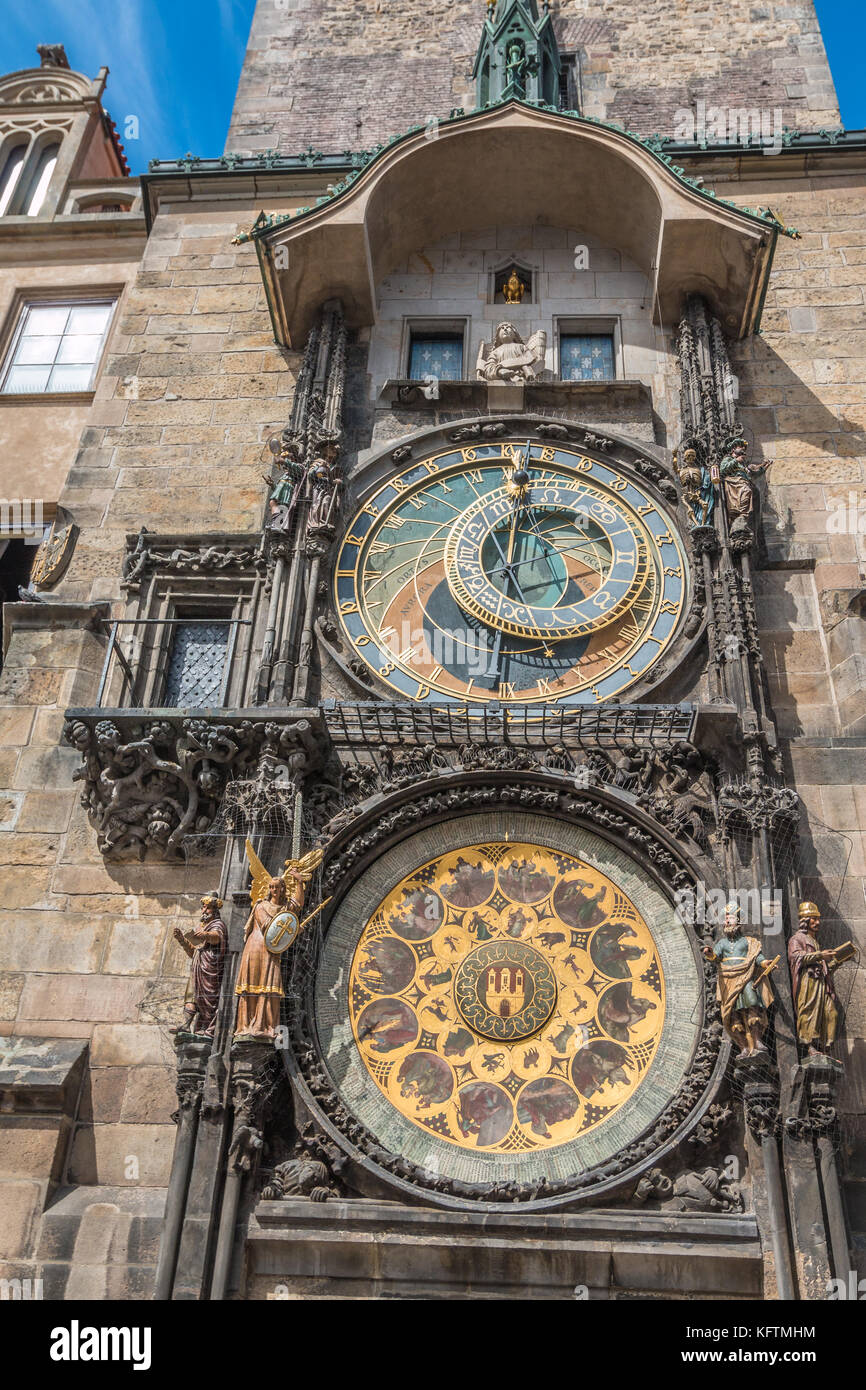 Die Astronomische Uhr in Prag, Tschechische Republik Stockfoto