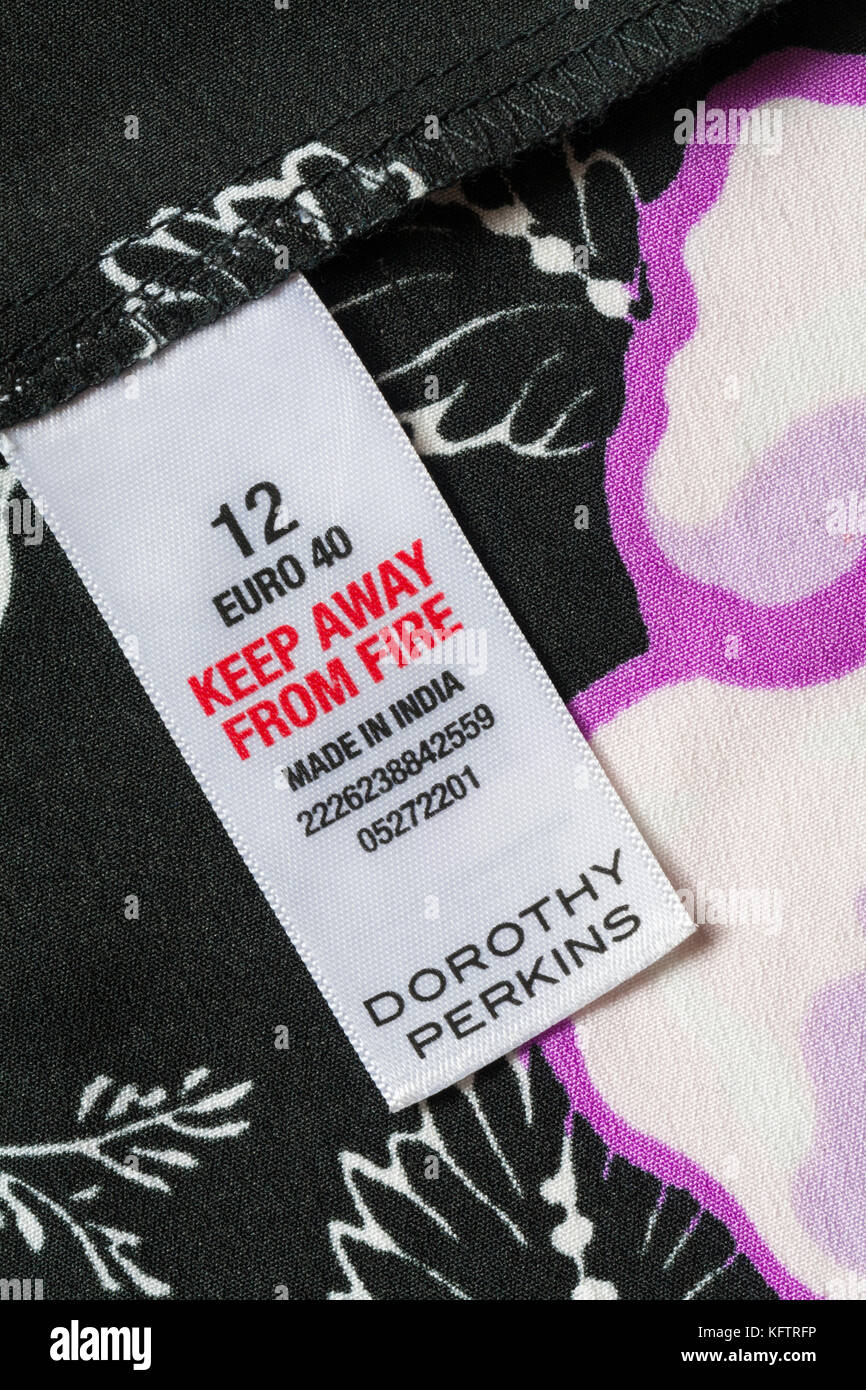 Weg von Brand Label in Dorothy Perkins oben in Indien Größe 12 zu halten - verkauft in der UK Vereinigtes Königreich, Großbritannien Stockfoto