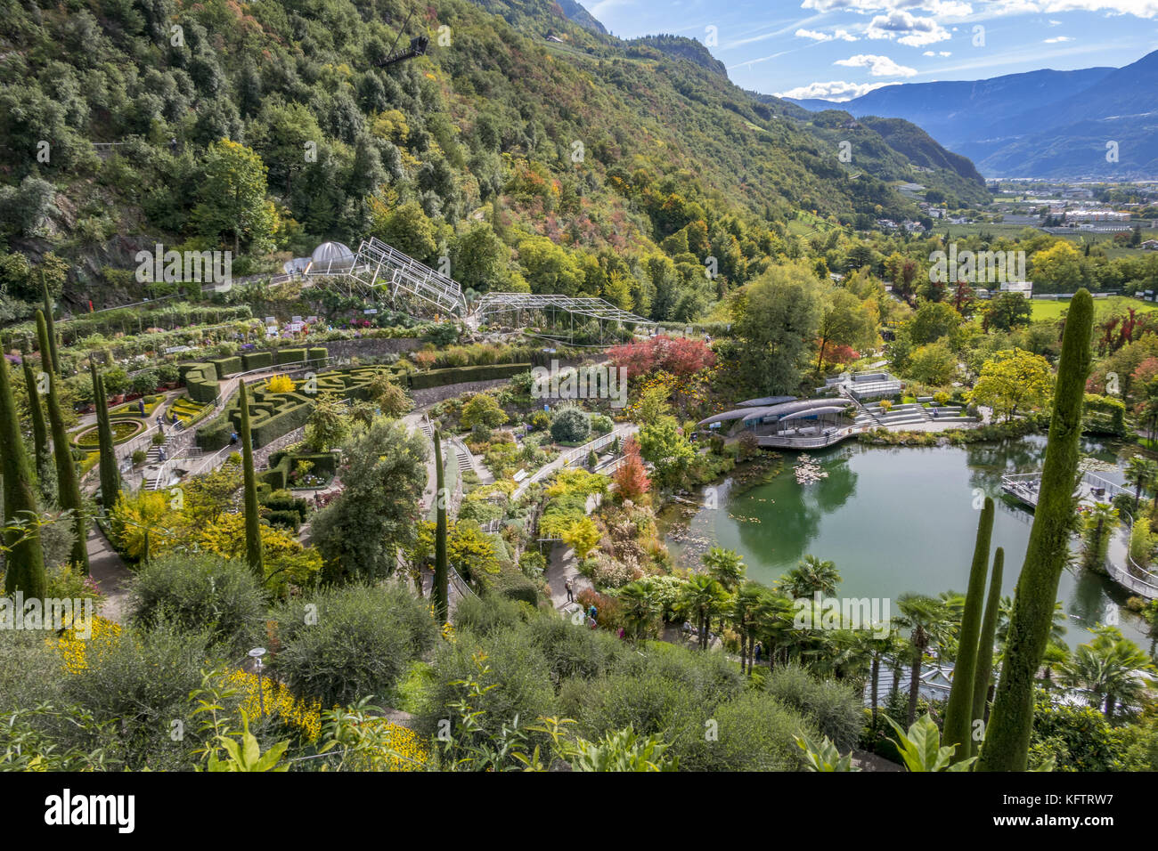 Botanischer garten im schloss trauttmansdorff Fotos und Bildmaterial