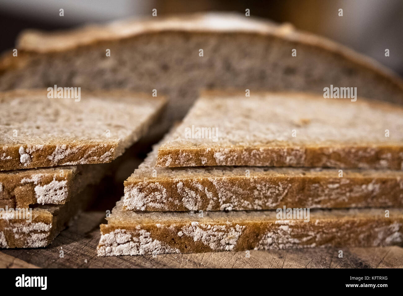 Hausgemachte Sauerteigbrot Stockfoto