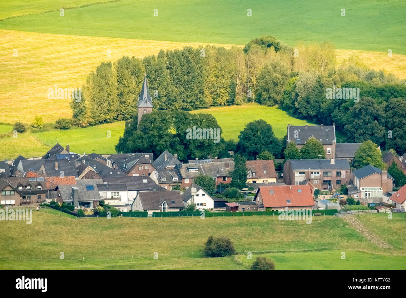 Insellage Schenkenschanz, Schutzmauern, Überflutung des Naturreservats Kleve-Salmorth, Kleve, Niederrhein, Nordrhein-Westfalen, Germa Stockfoto