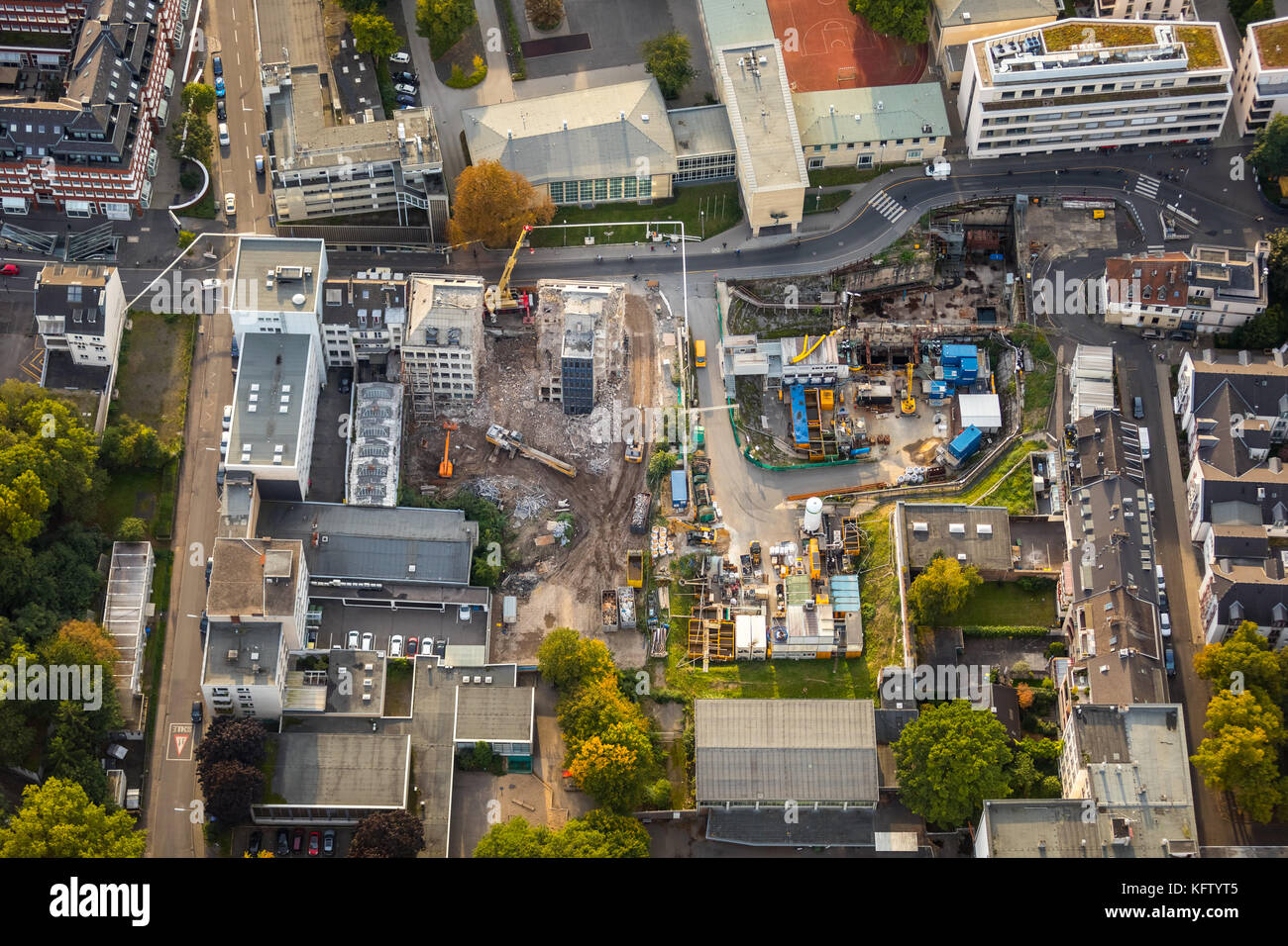 Baustelle des neuen Stadtarchivs Köln, Einsturz des Kölner Stadtarchivs, Waidmarkt, Stadtbahnbau, Köln, Rheinland, Nort Stockfoto