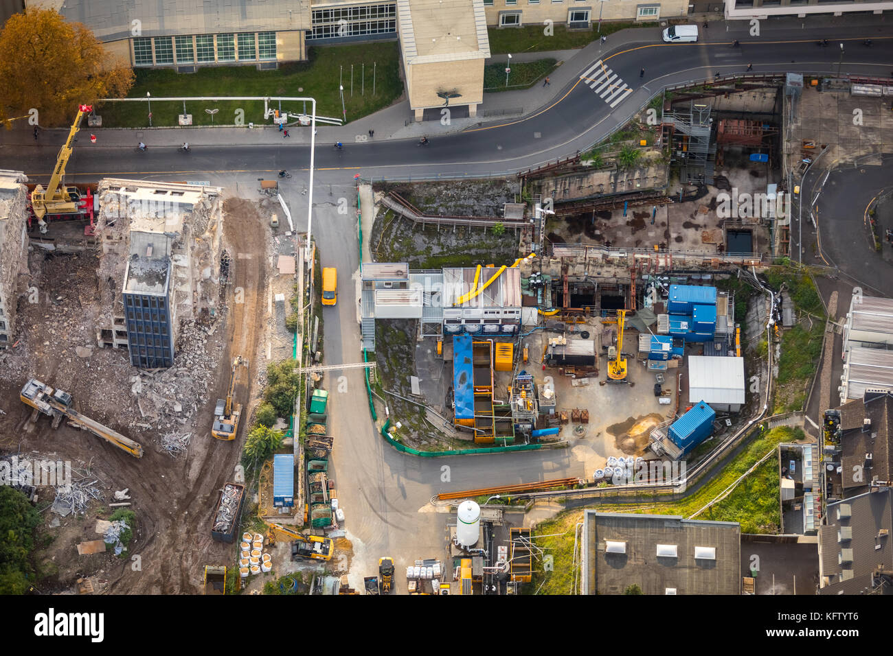 Baustelle des neuen Stadtarchivs Köln, Einsturz des Kölner Stadtarchivs, Waidmarkt, Stadtbahnbau, Köln, Rheinland, Nort Stockfoto