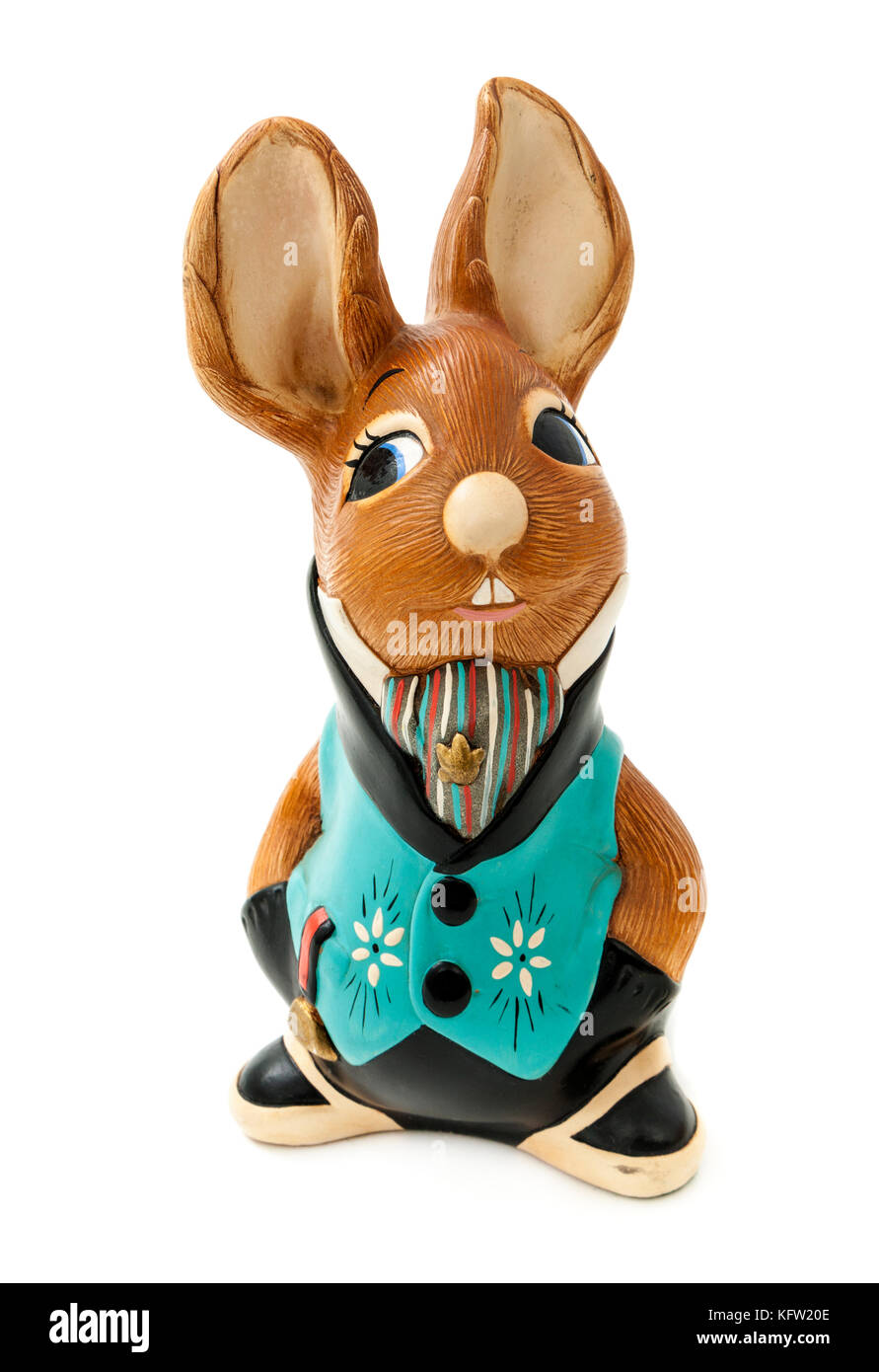 Pendelfin Studios handgefertigten Steinzeug 'Onkel Sommers' Kaninchen Abbildung, in Burnley, Lancashire, England Stockfoto