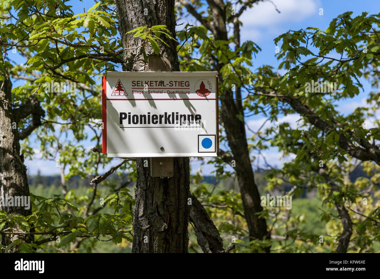 Fernwanderweg Selketal-Stieg Harz Stockfoto