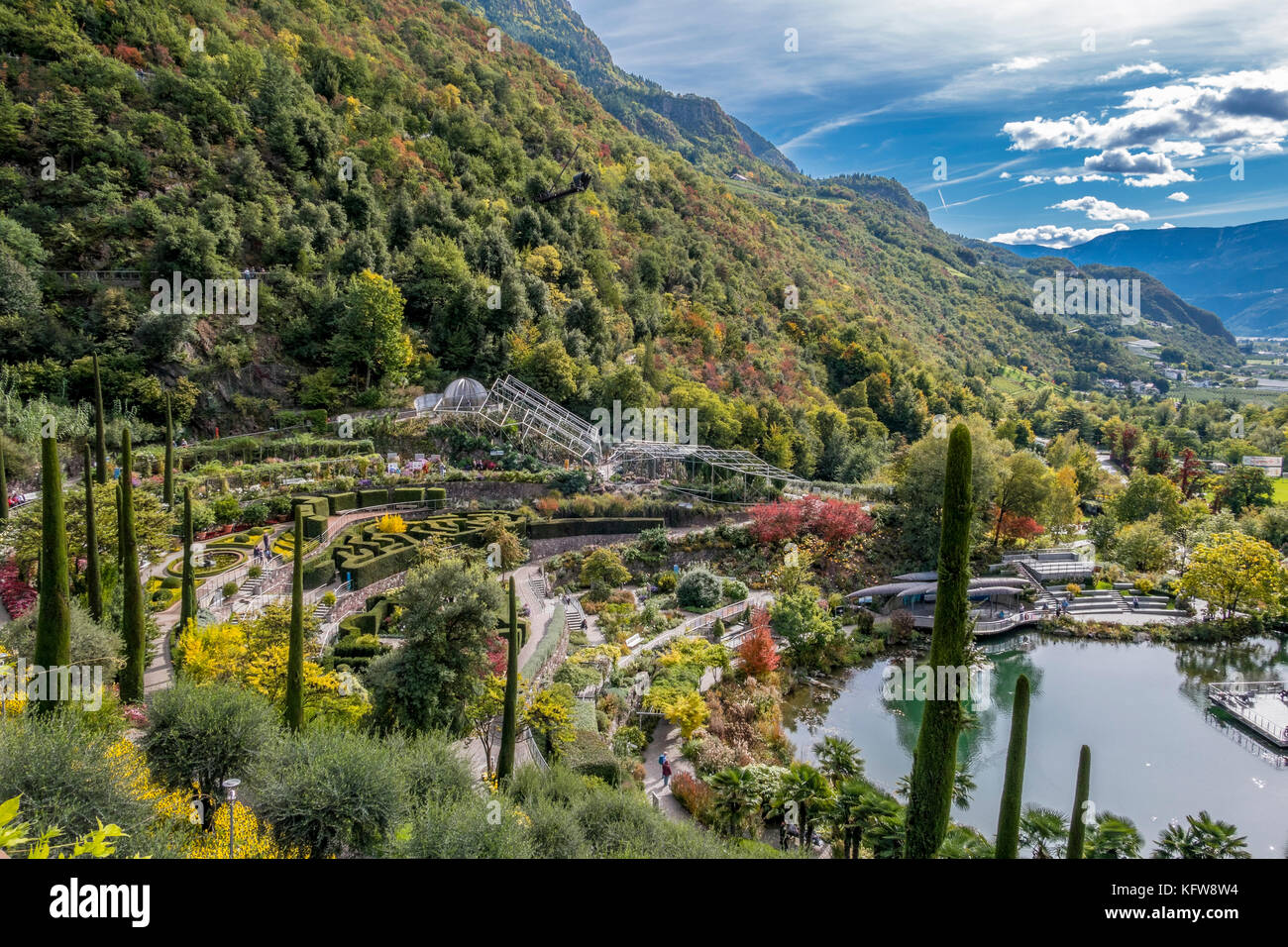 Gärten von Schloss Trauttmansdorff, Meran, Südtirol, Italien, Europa Stockfoto
