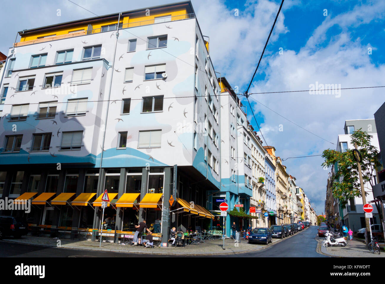 Alaunstrasse, Neustadt, Dresden, Sachsen, Deutschland Stockfoto