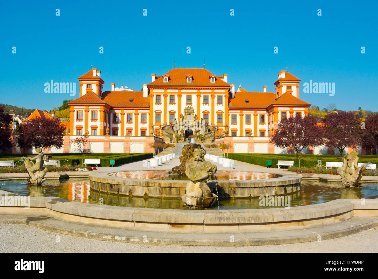 Trojsky Zamek, Troja, Palast, von 1691, Troja, Prag, Tschechische Republik Stockfoto