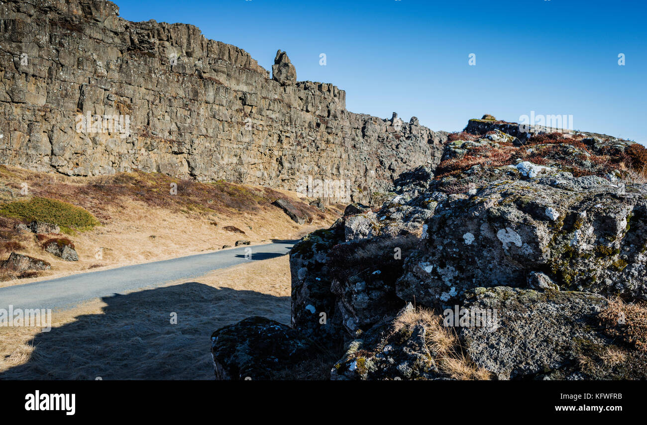 Thingvellir, Island. Stockfoto
