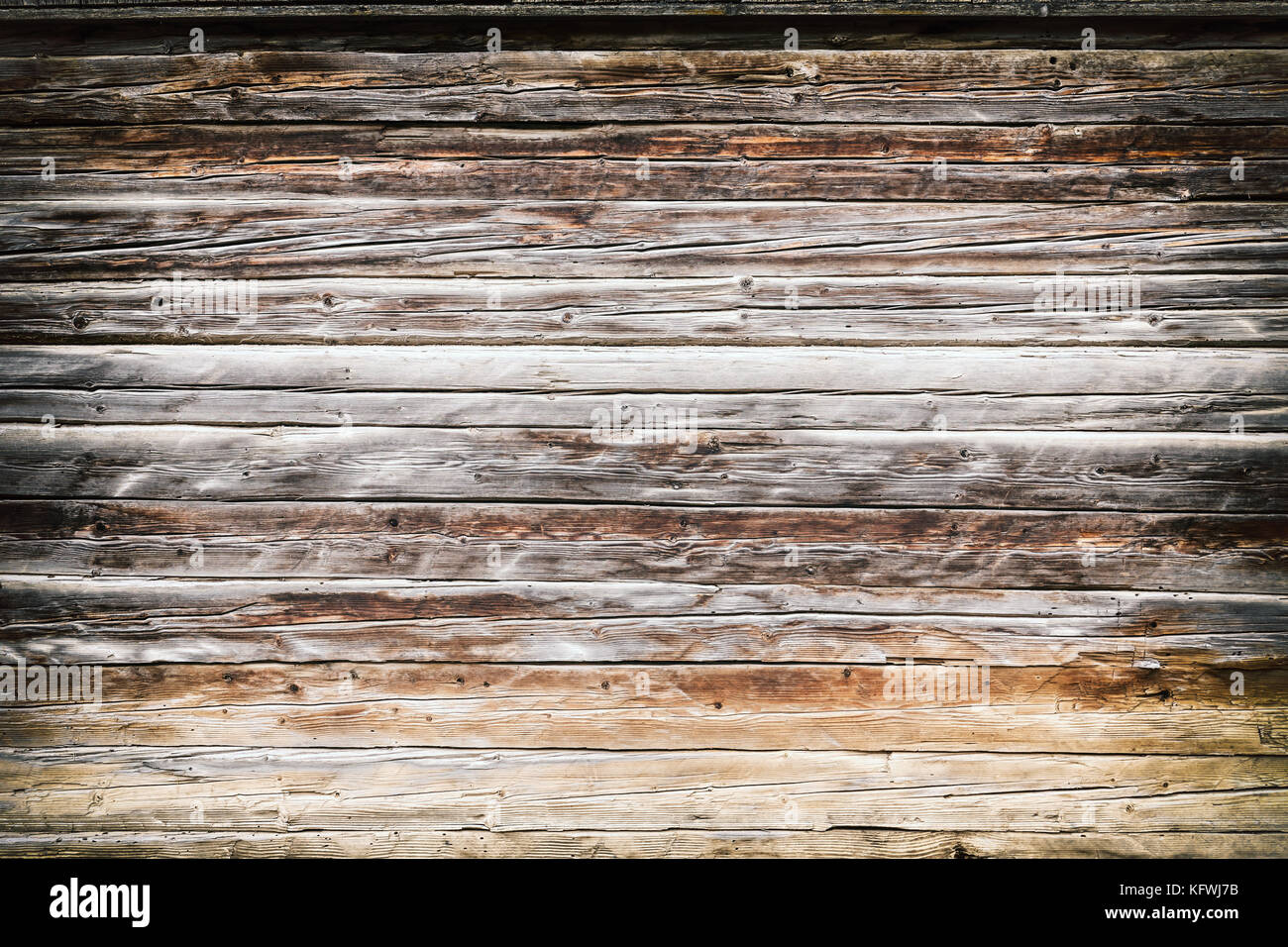 Grunge Holz- Textur mit horizontalen Bretter Stockfoto