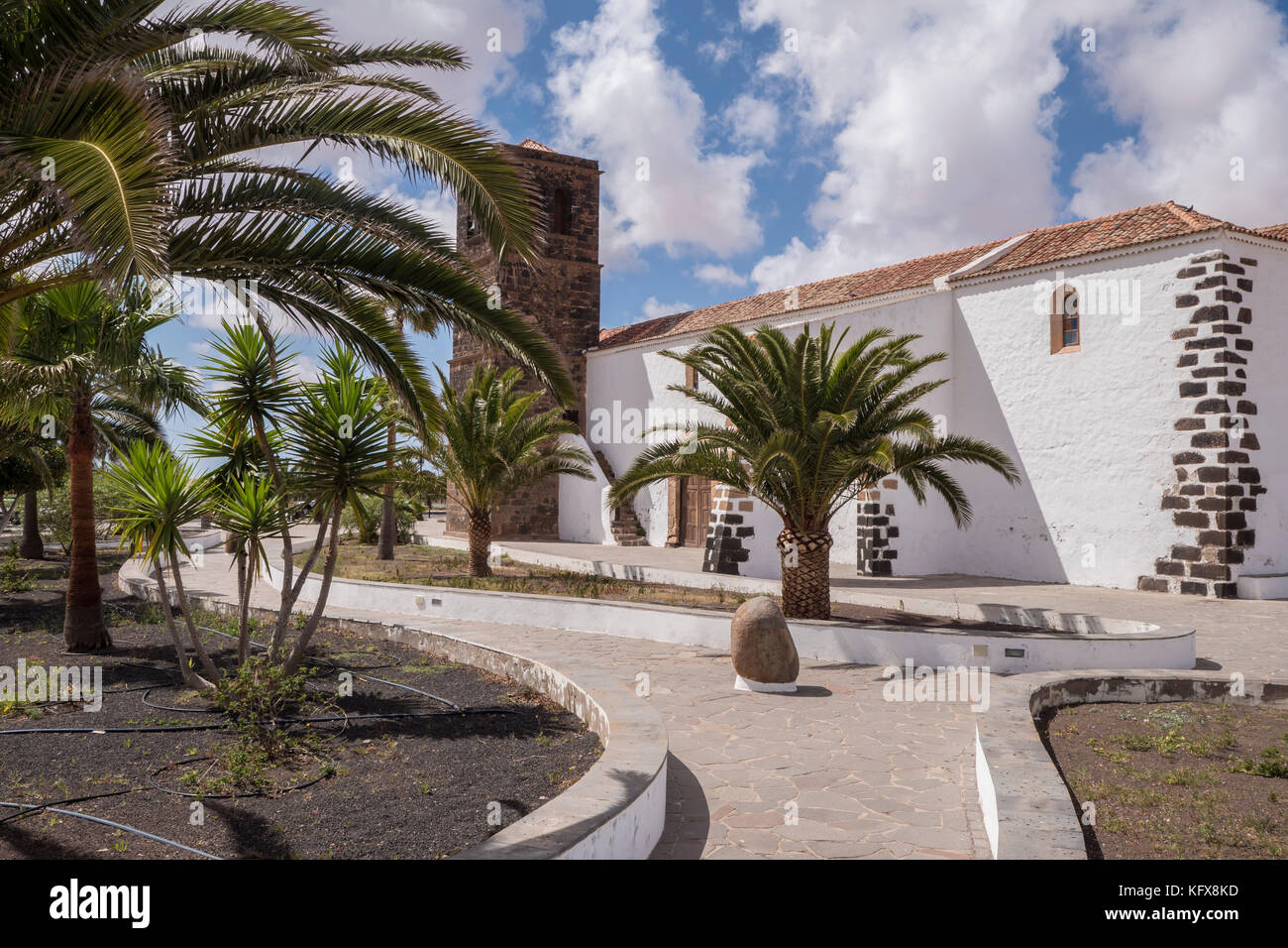 Kirche von Nuestra Señora De La Candelaria-La-Oliva-Fuerteventura-Kanarische Inseln-Spanien Stockfoto