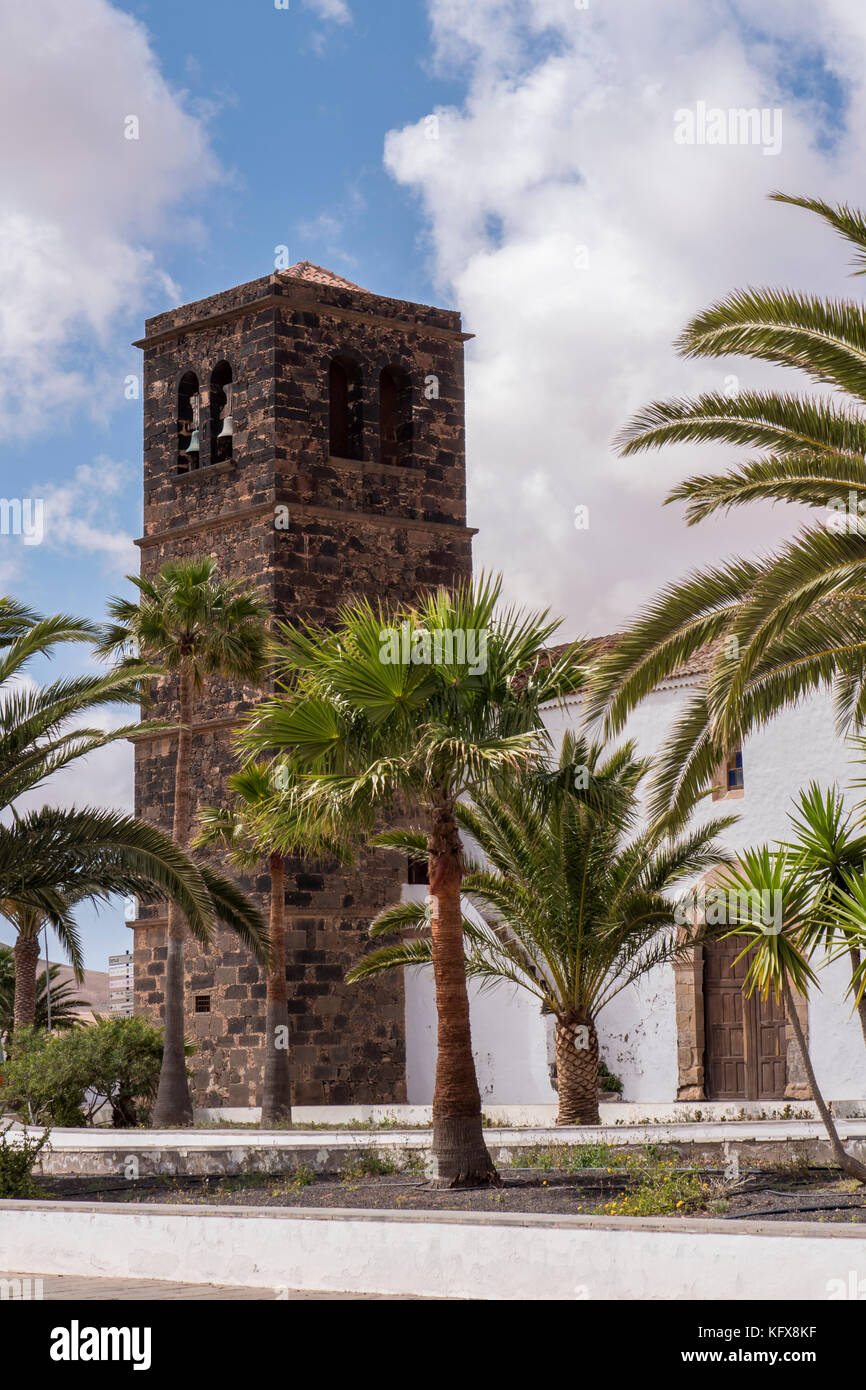 Kirche von Nuestra Señora De La Candelaria-La-Oliva-Fuerteventura-Kanarische Inseln-Spanien Stockfoto