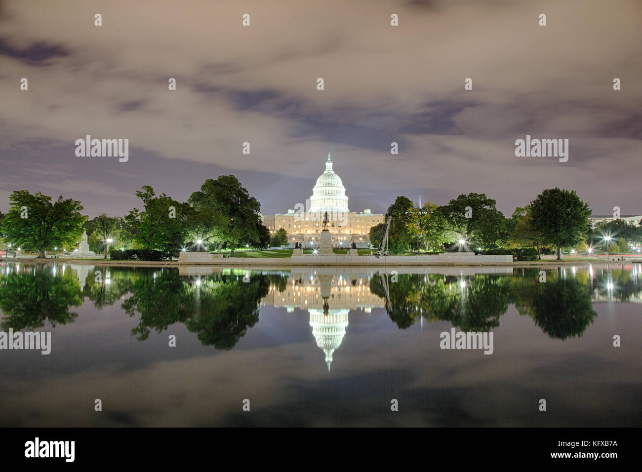 September 12, 2017, Washington, Dc, USA: die Vereinigten Staaten Hauptstadt in der Nacht während der Trumpf-Verwaltung. Stockfoto