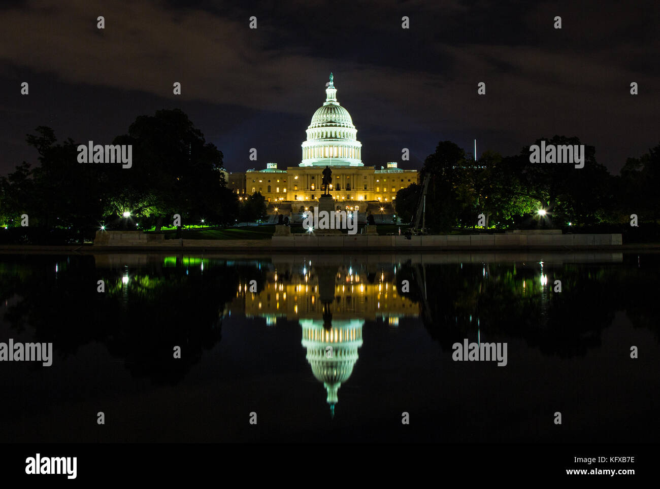 September 12, 2017, Washington, Dc, USA: die Vereinigten Staaten Hauptstadt in der Nacht während der Trumpf-Verwaltung. Stockfoto