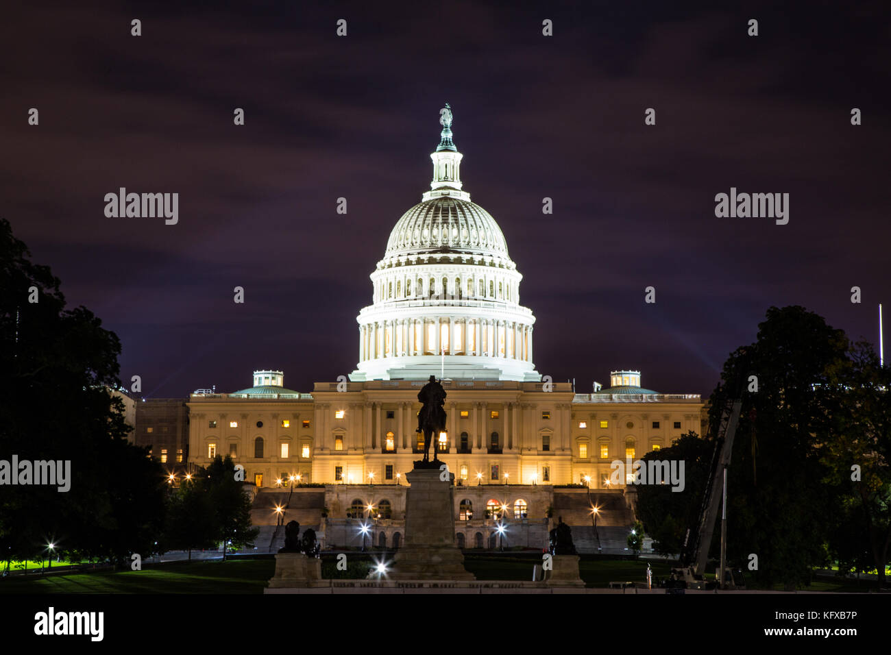 September 12, 2017, Washington, Dc, USA: die Vereinigten Staaten Hauptstadt in der Nacht während der Trumpf-Verwaltung. Stockfoto