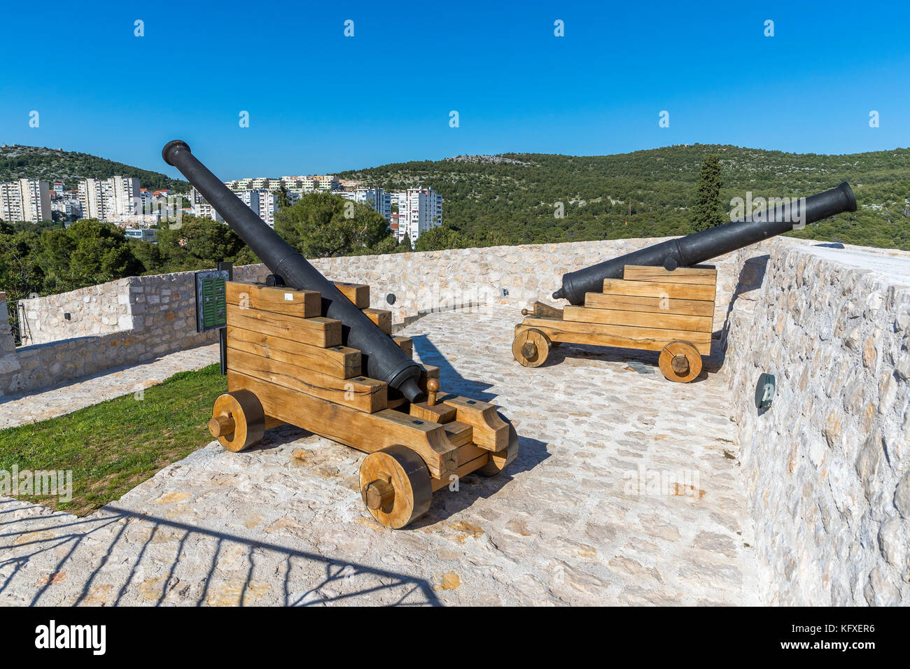 Barone Festung, Šibenik, Šibensko-kninska, Dalmatien, Kroatien, Europa. Stockfoto