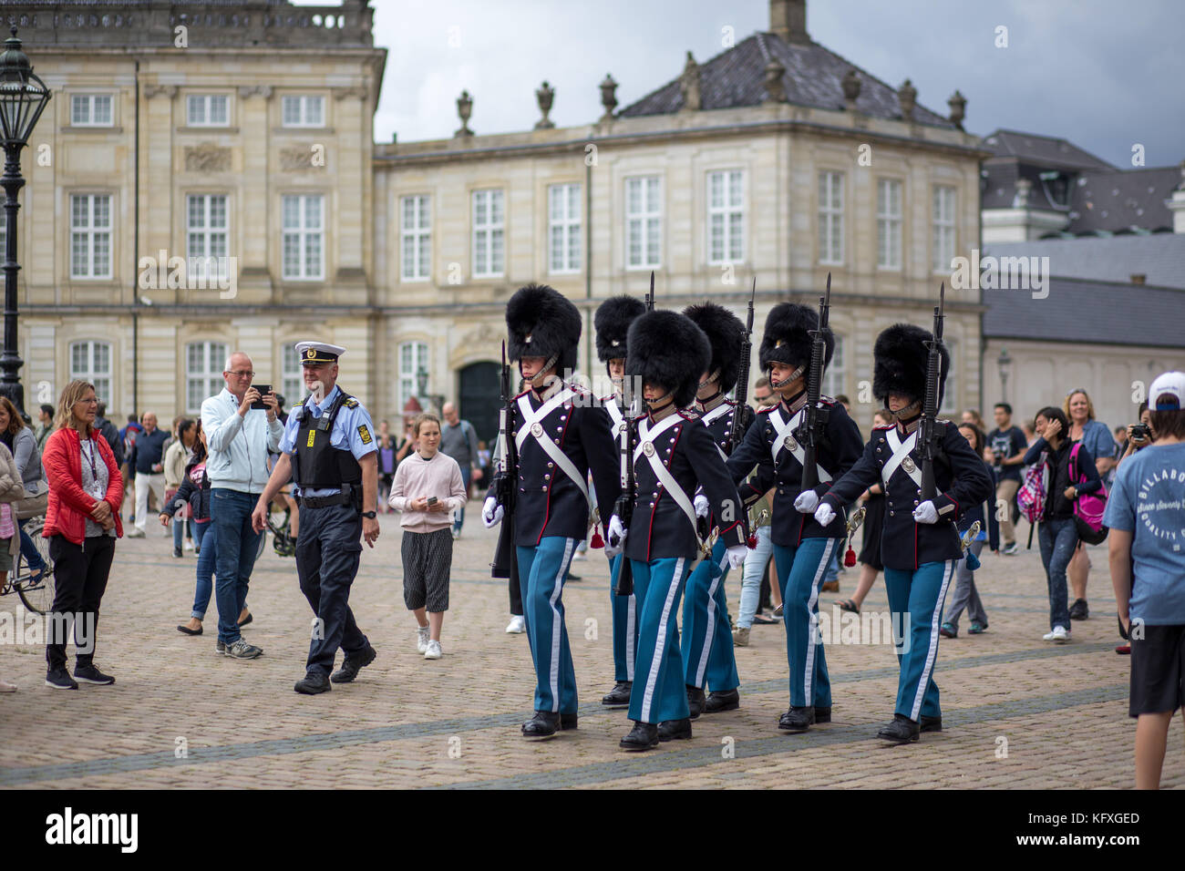 Dänische Königliche Garde in Kopenhagen Stockfoto