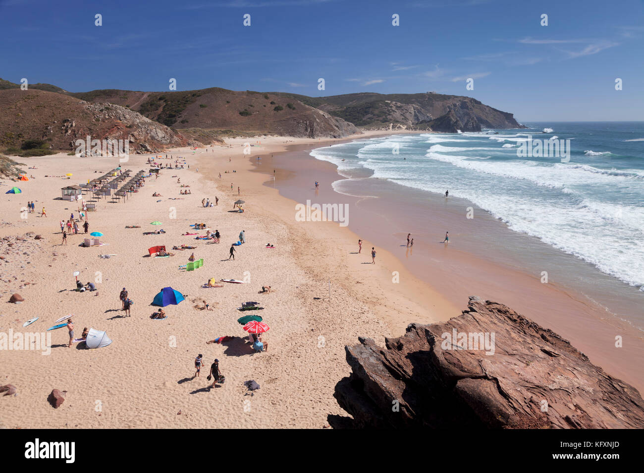 Praia do Amado Strand, carrapateira, Costa Vicentina, Westküste, Algarve, Portugal Stockfoto