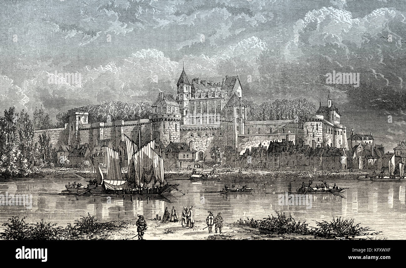 Das königliche Schloß von Amboise, Loire Tal, Frankreich, 15. Jahrhundert Stockfoto