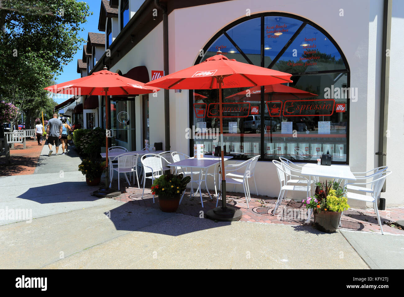 Cafe Westhampton Beach Long Island New York Stockfoto