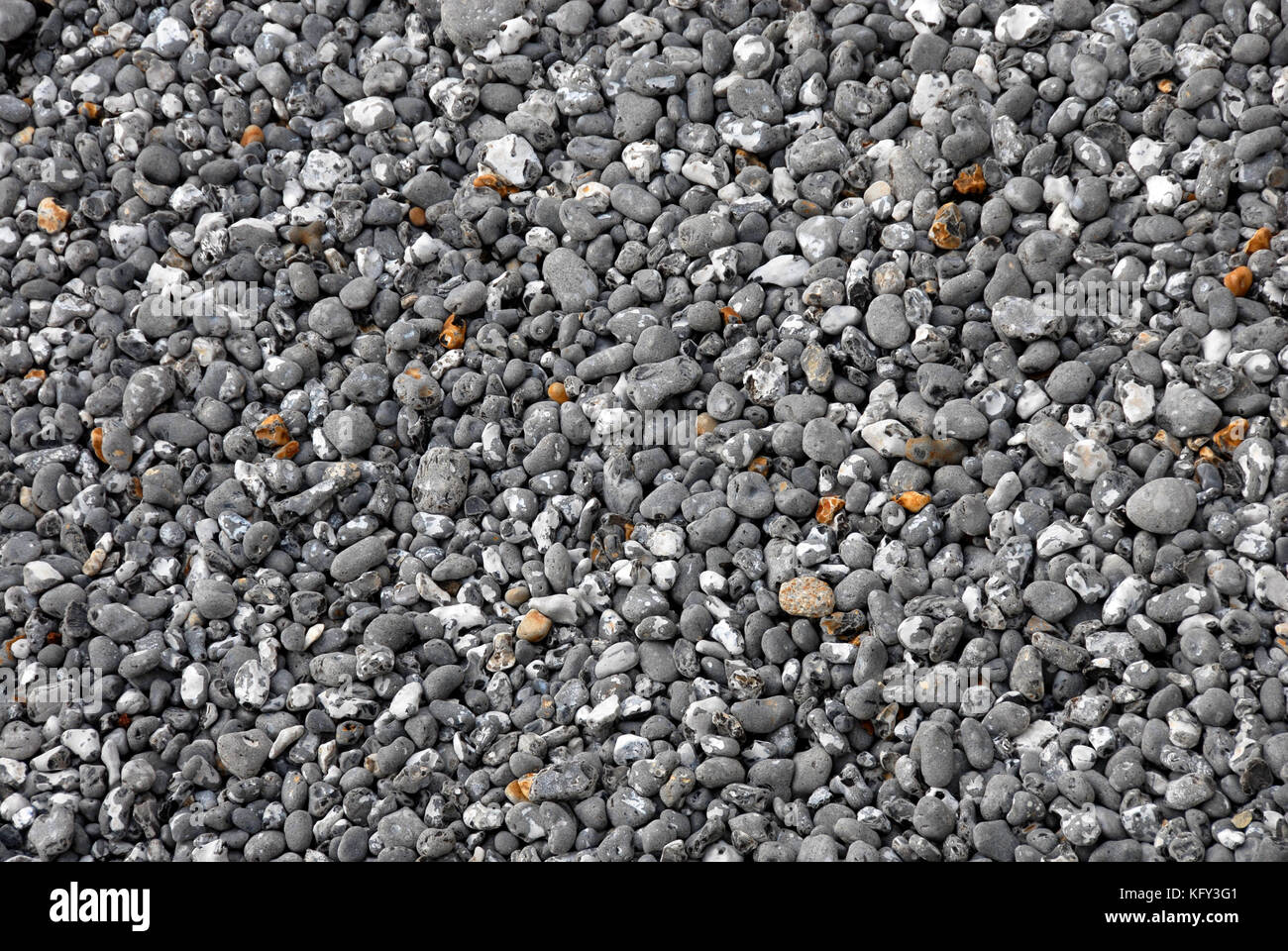 Graue Steine am Strand Stockfoto