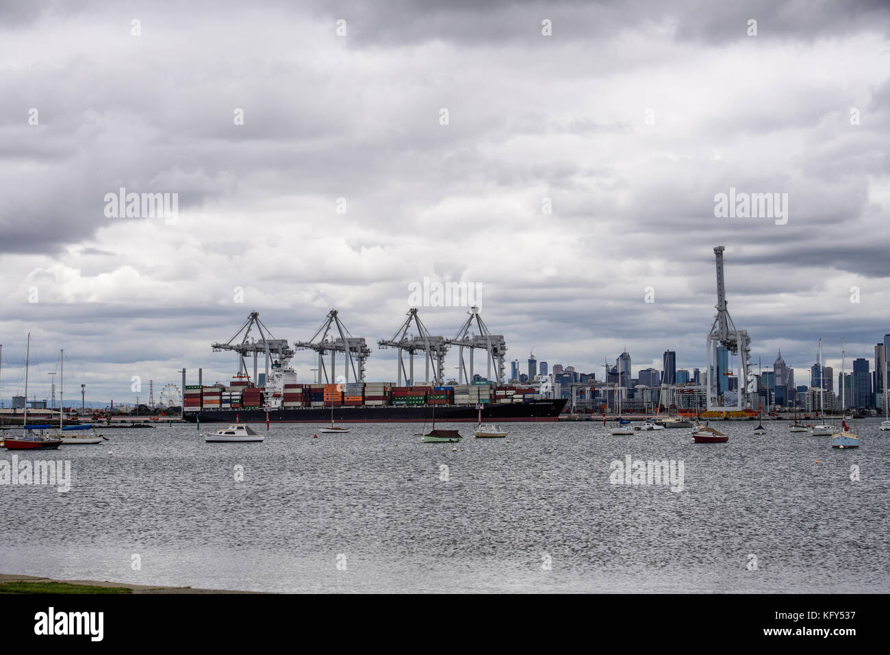 Container sagen Globalisierung Stockfoto