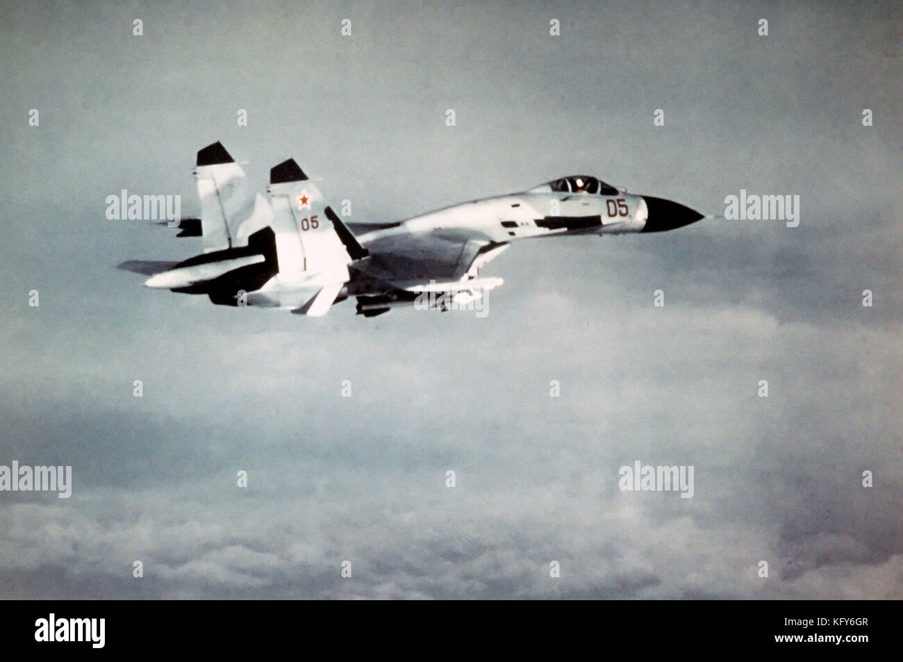 Sukhoi SU-27 "Flanker" Foto US-Beamter Stockfoto
