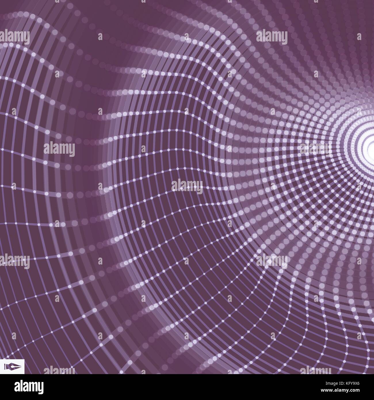 Netzwerk Zusammenfassung Hintergrund. Verbindung Struktur. 3d-grid Oberfläche. 3d-technologie Vector Illustration. Stock Vektor