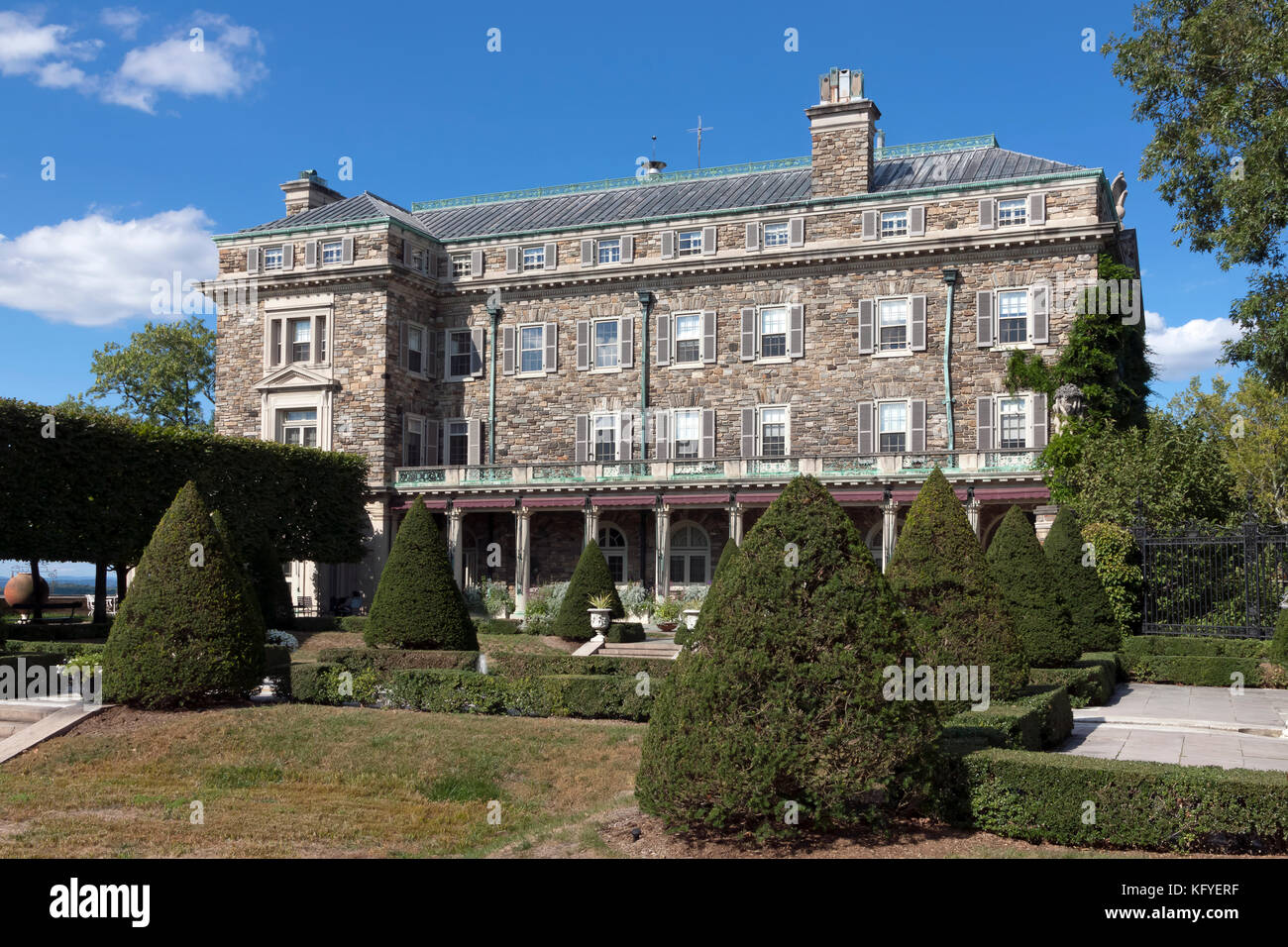 Südliche Ansicht von Kykuit, die Rockefeller estate House, in Pocantico